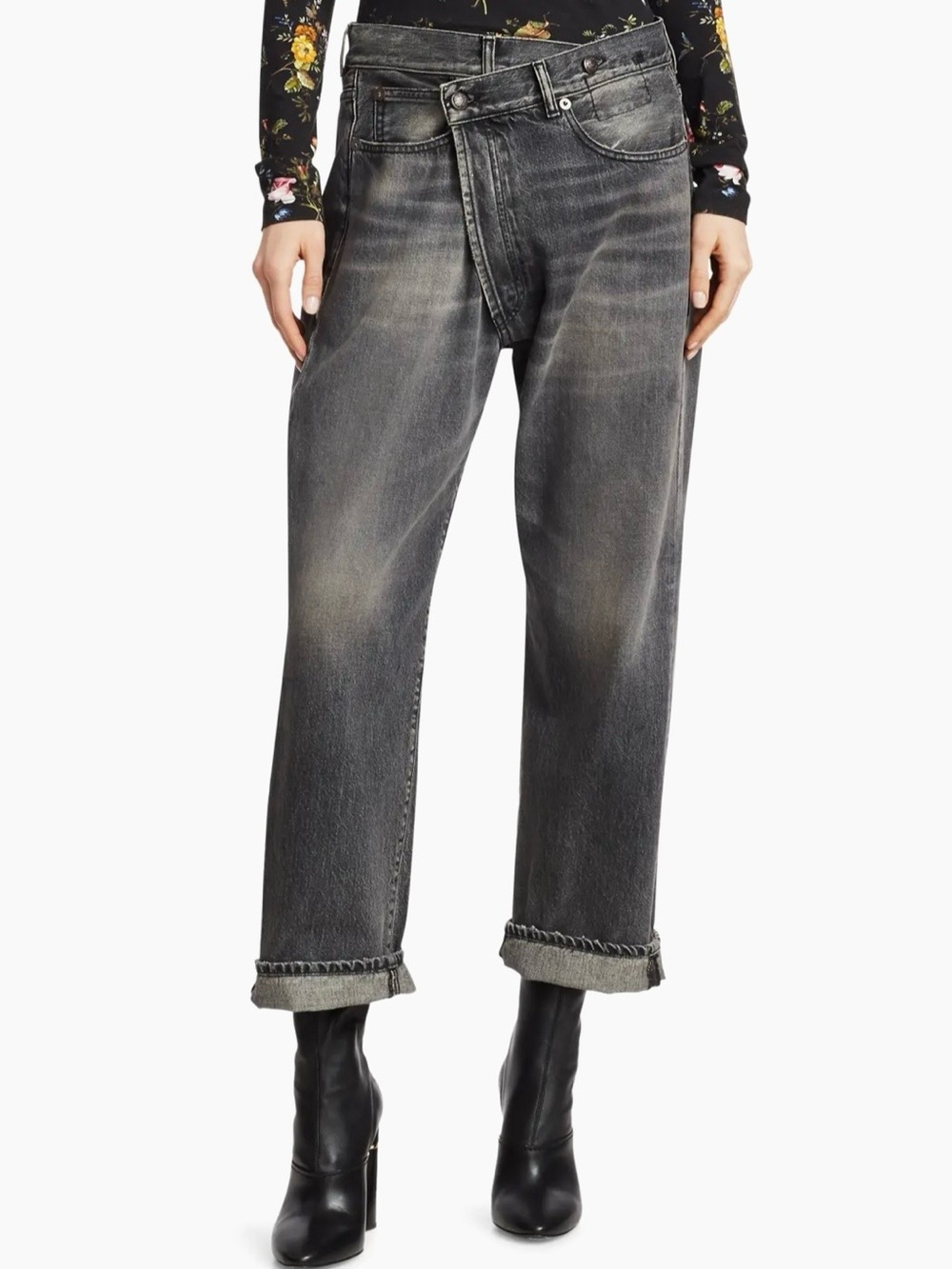 Womens R13 Asymmetric Crossover Jean, Like New